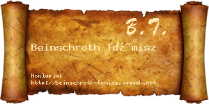 Beinschroth Témisz névjegykártya